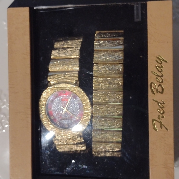 FRED BELAY Gold-Plated Watch/ Bracelet Set - Picture 4 of 4